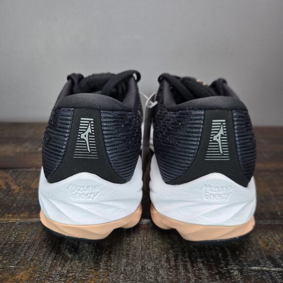 NEW Mizuno Wave Rider 26 Womens Size 6 Gym Running Shoes Black Blue - Picture 4 of 11